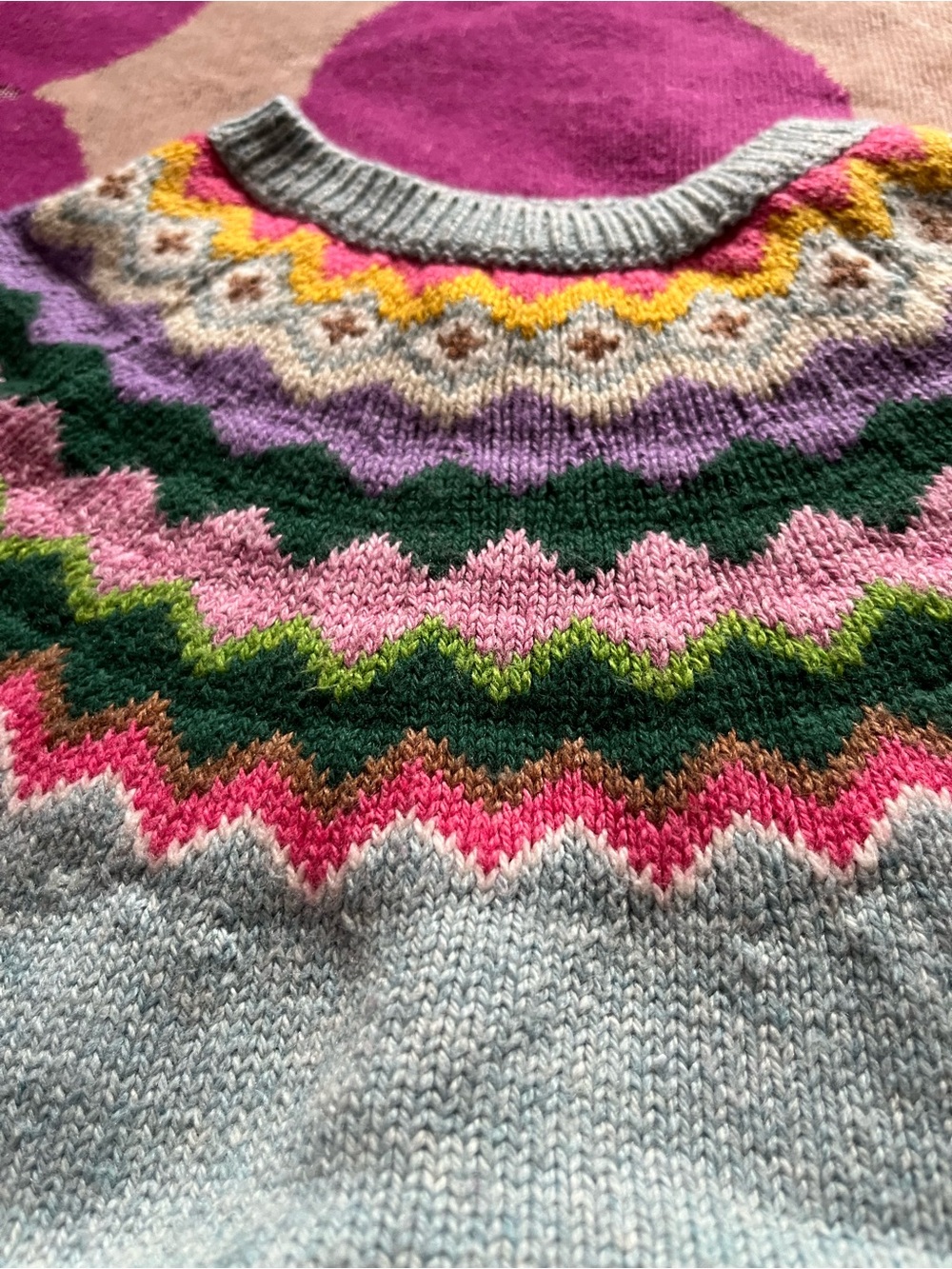 3-4Y Mini Boden Millie Macintosh Eleanor Fair Isle Sweater - Picture 5 of 13